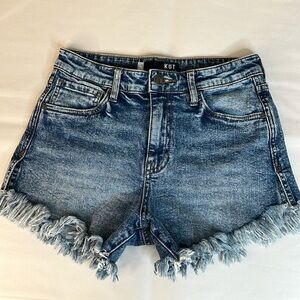 Kut from the Kloth Jane High Rise denim jean shorts size 00
